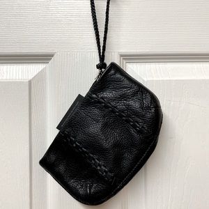 Banana Republic Black Leather Wristlet